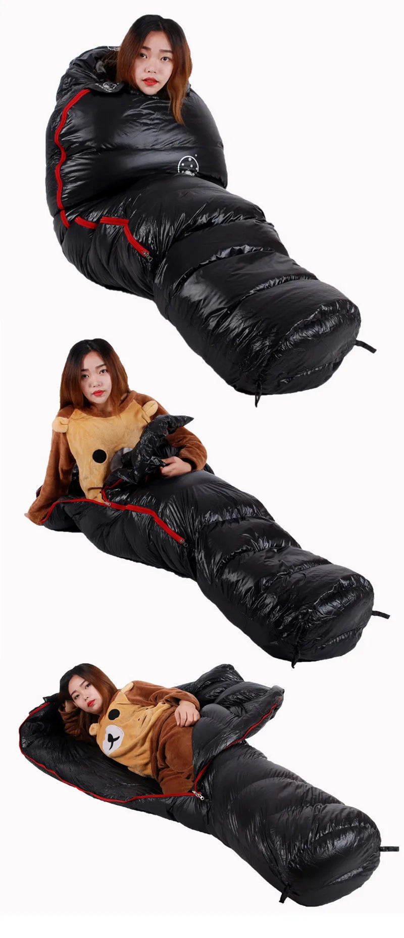 BLACKSNOW Very Warm White Goose Down Mummy Sleeping Bag – Winter-Ready Thermal Comfort