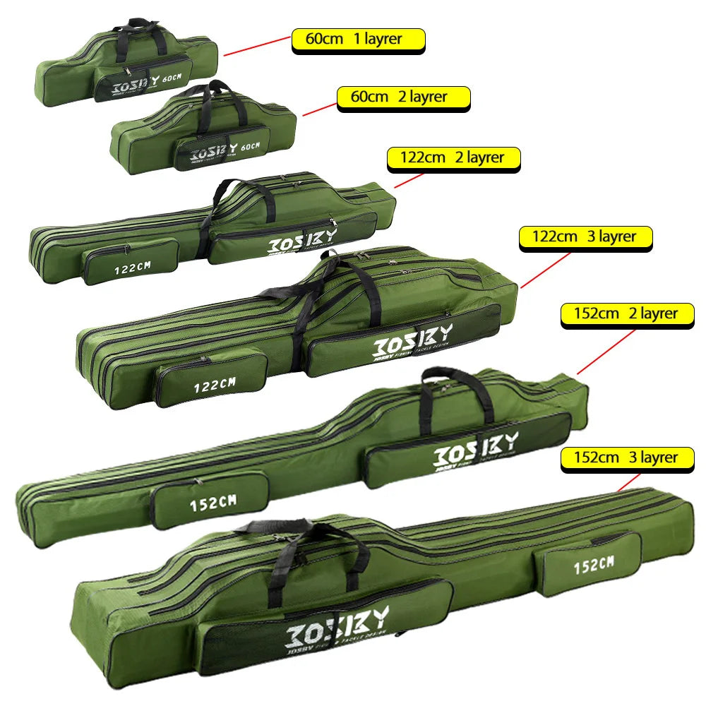Foldable Fishing Rod & Reel Storage Bag (122/152/182cm)
