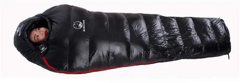 BLACKSNOW Very Warm White Goose Down Mummy Sleeping Bag – Winter-Ready Thermal Comfort