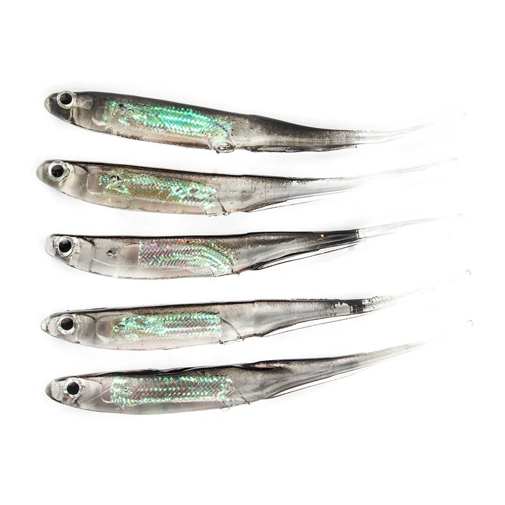 5pcs Soft T-Tail Fishing Lures (7cm/7.5cm)