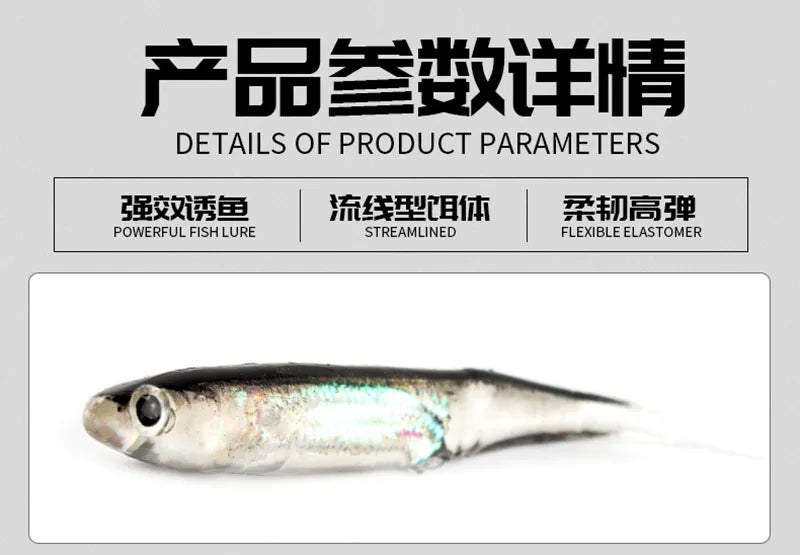 5pcs Soft T-Tail Fishing Lures (7cm/7.5cm)