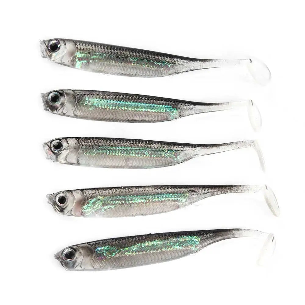5pcs Soft T-Tail Fishing Lures (7cm/7.5cm)