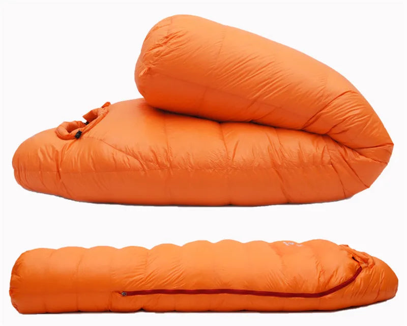 BLACKSNOW Very Warm White Goose Down Mummy Sleeping Bag – Winter-Ready Thermal Comfort