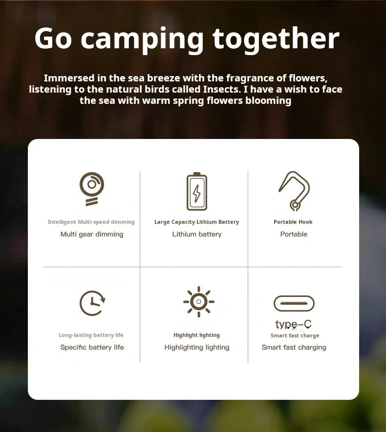 LED Retro Dimmable Camping Lantern