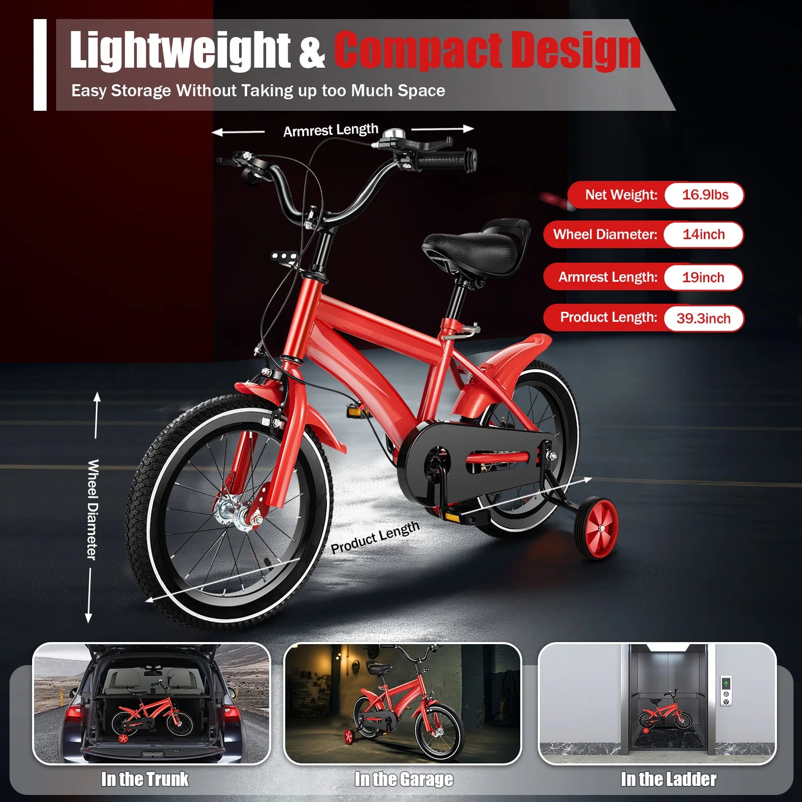 14-Inch Kids’ Bicycle – Safe, Adjustable & Fun for Growing Riders