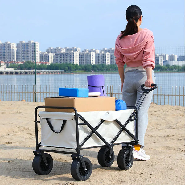 Collapsible Folding Large Capacity Utility Wagon for Camping & Beach