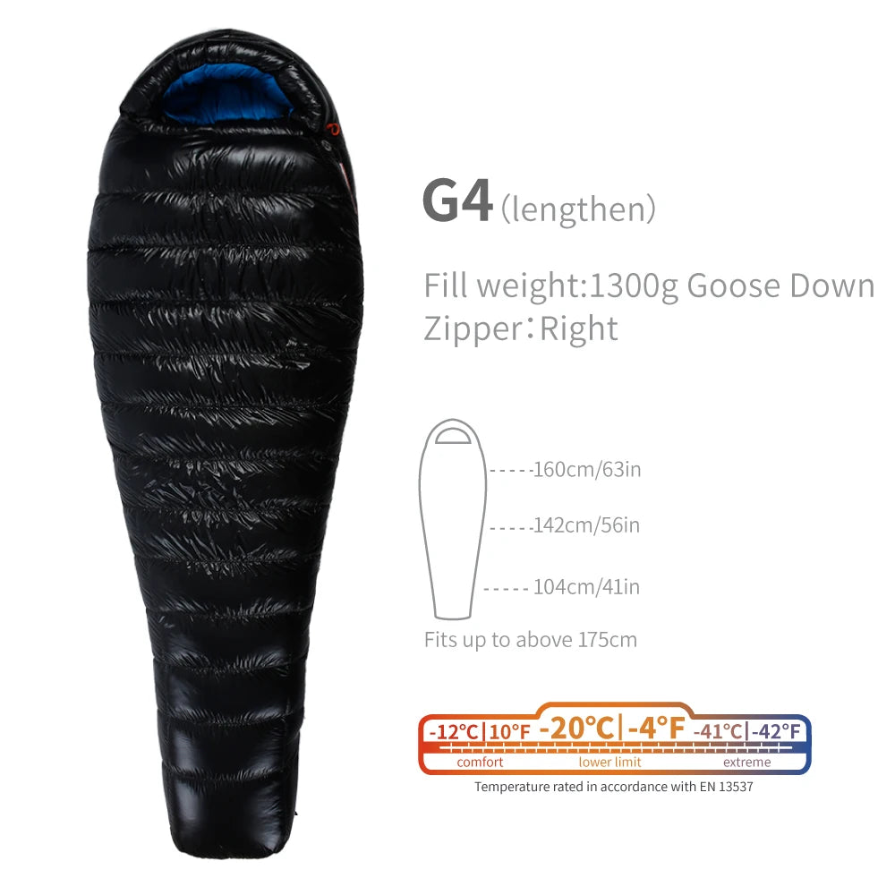 AEGISMAX Premium 800FP Goose Down Sleeping Bag – Compact, Warm & Built for Adventure