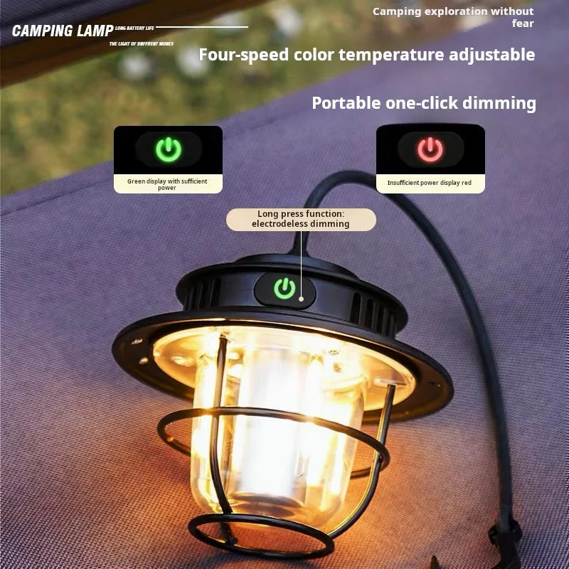 LED Retro Dimmable Camping Lantern