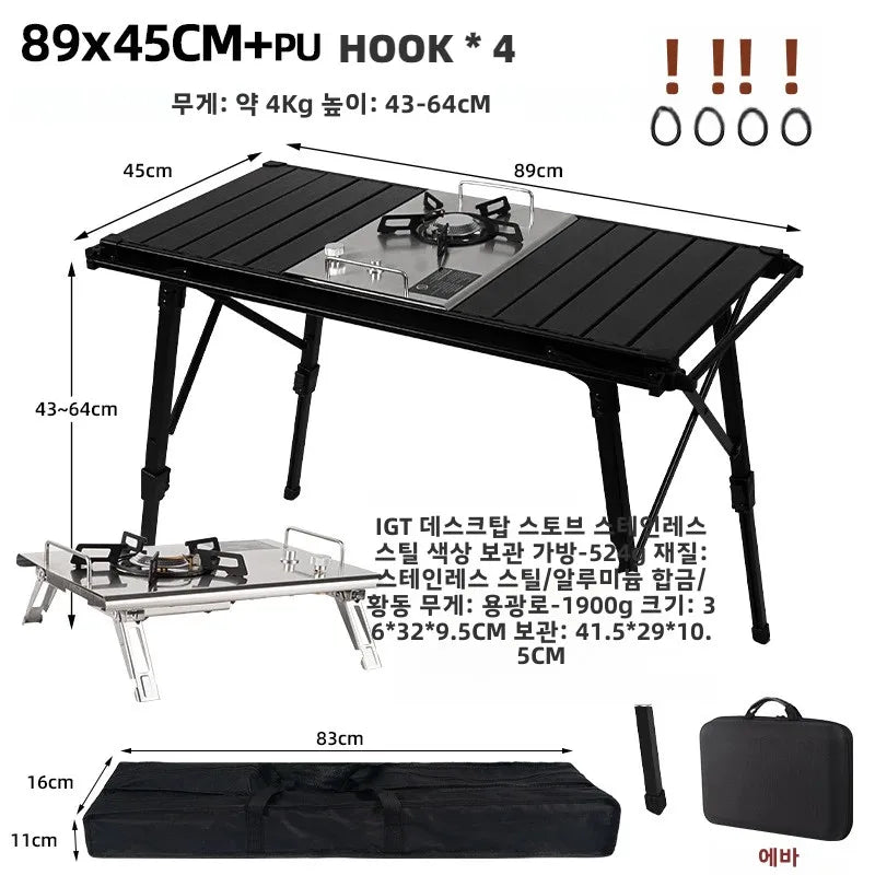 MOUNTAINHIKER Folding Wood Camping Table