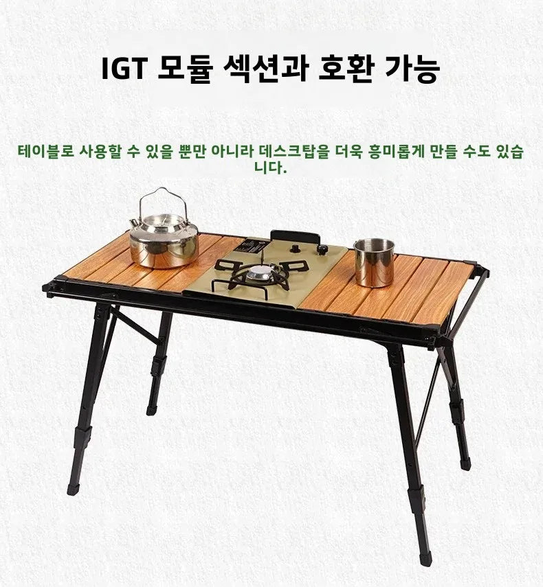 MOUNTAINHIKER Folding Wood Camping Table