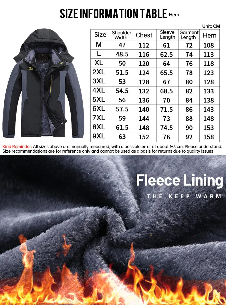 Men’s Plush Warm Fashion Jacket – Autumn & Winter Outdoor Sports Coat