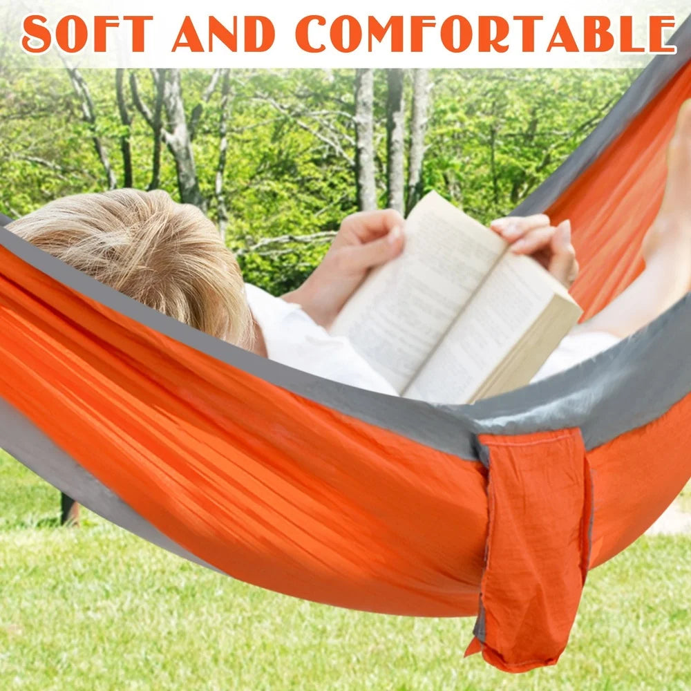 Ultra Light Nylon Parachute Hammock – Portable Camping & Travel Bed with Straps