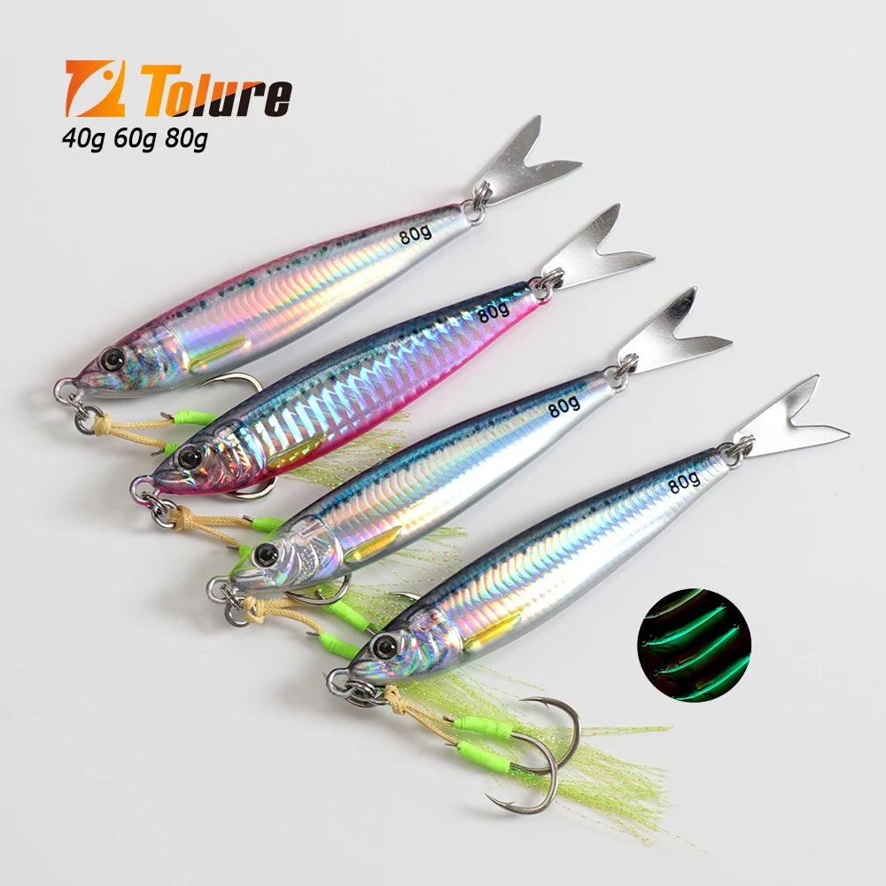 TOLU 3D Fast-Sinking Metal Jig (20- to 130g)