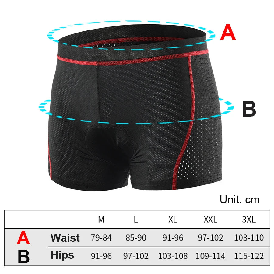 NEWBOLER 5D Gel Padded Cycling Shorts