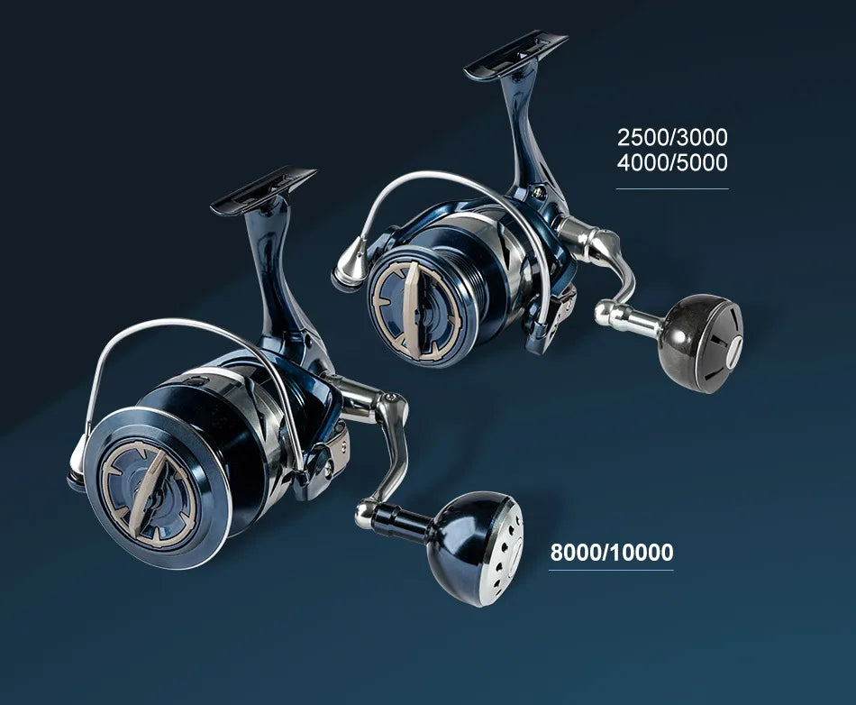 Noeby Spinning Fishing Reel 2500 3000 4000 5000 6000 8000 10000 Max Drag 25kg Aluminum Saltwater Spinning Fishing Reels