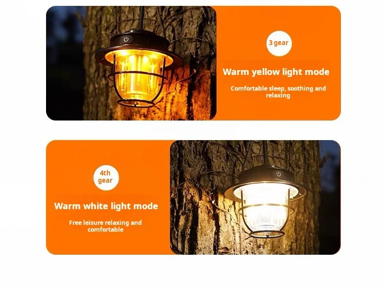LED Retro Dimmable Camping Lantern