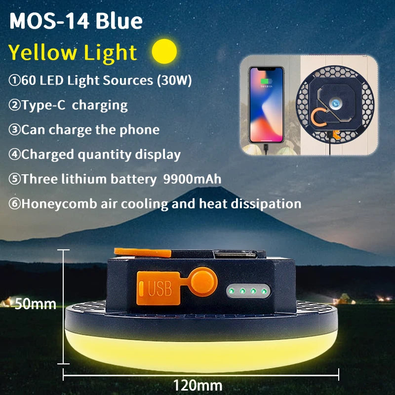 MOSLIGHTING 9900mAh Rechargeable LED Camping Lantern