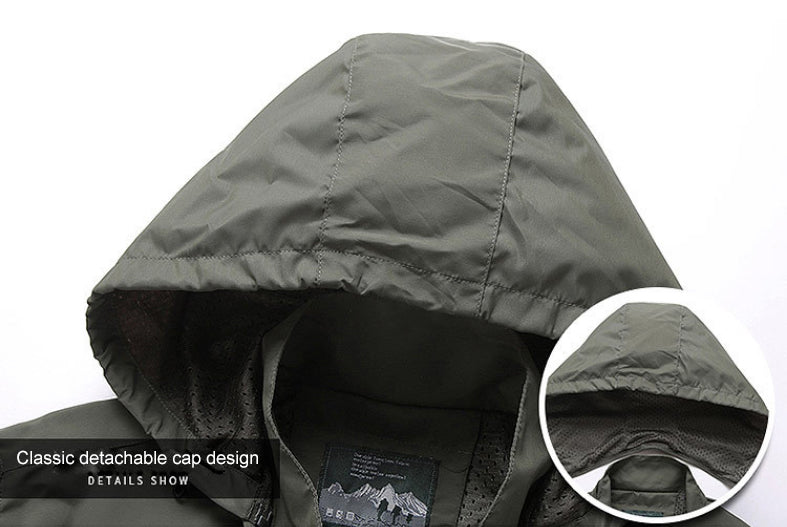 Tactical Waterproof Windbreaker Jacket with Hood