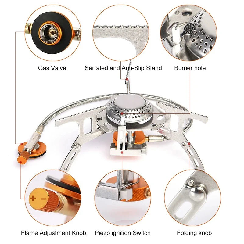 Camping Gas Stove – Portable Folding Outdoor Stove for Cooking