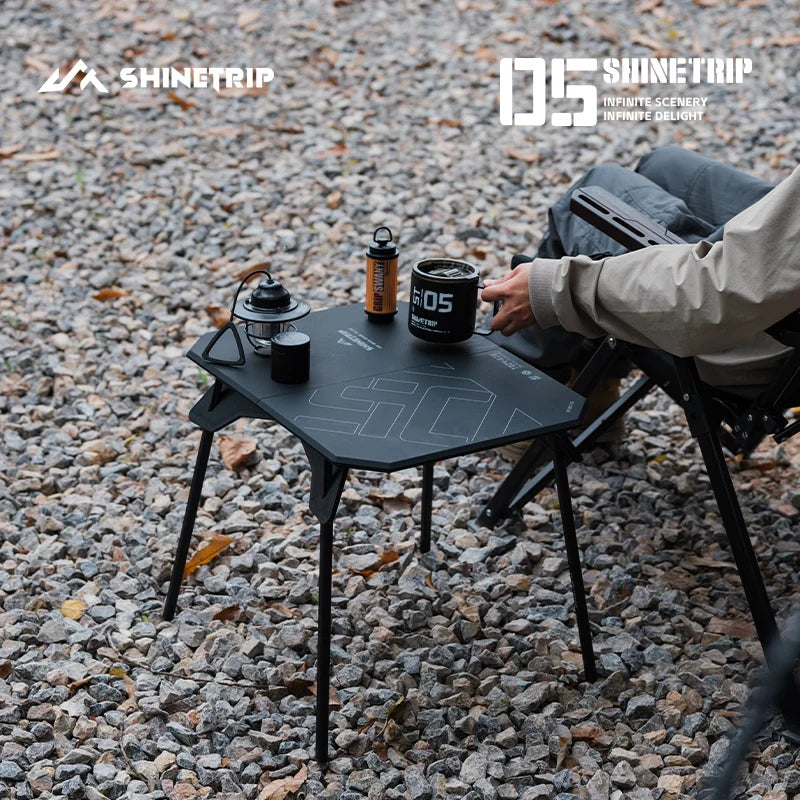 ShineTrip 05 Ultralight Folding Camping Table with ABS Top & Aluminum Legs