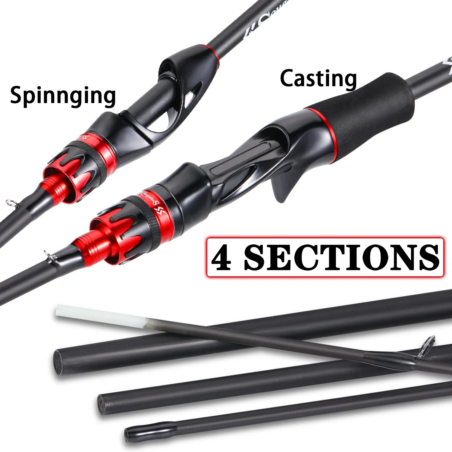 Sougayilang 2.1m Ultralight Carbon Fiber Casting/Spinning Rod