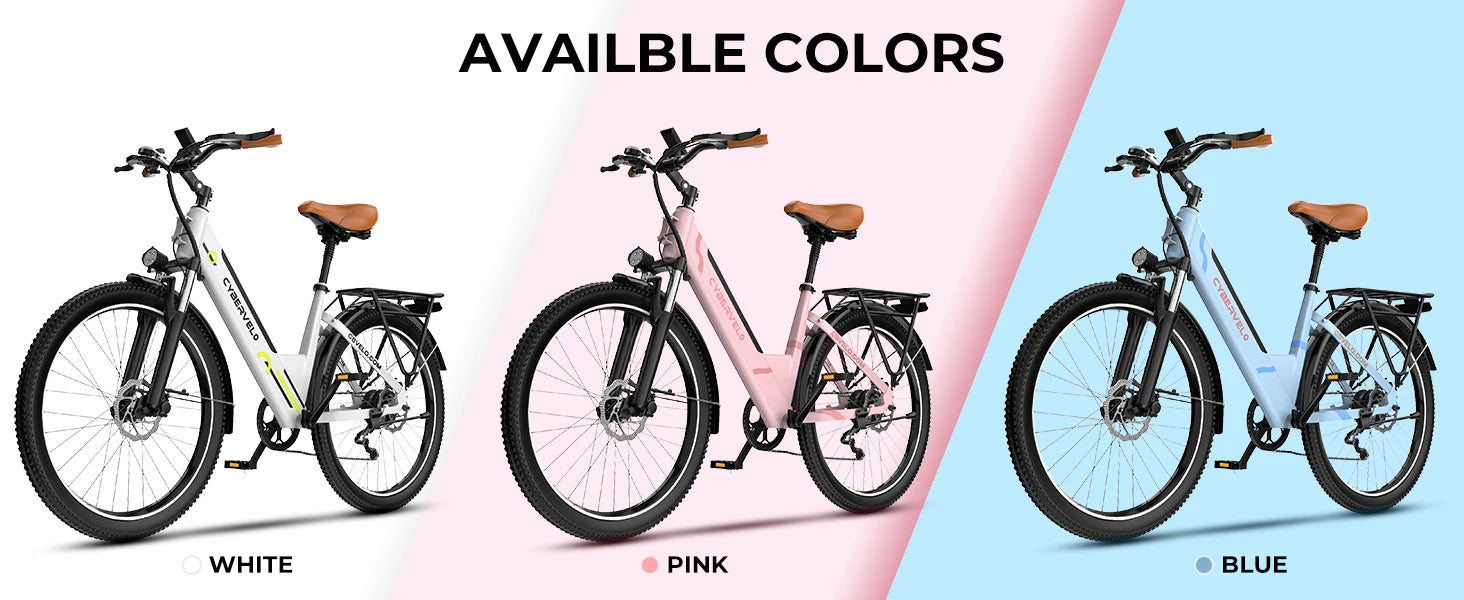CYBERVELO 1000W Peak Electric Bike – Long Range & High Performance for Adults