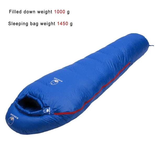 BLACKSNOW Very Warm White Goose Down Mummy Sleeping Bag – Winter-Ready Thermal Comfort