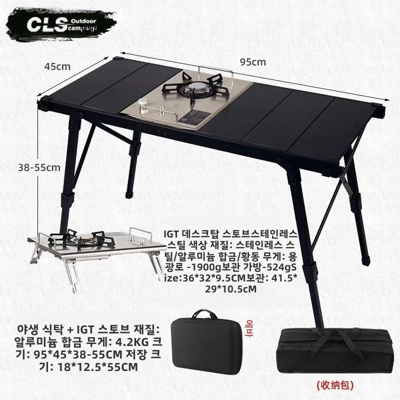 MOUNTAINHIKER Folding Wood Camping Table