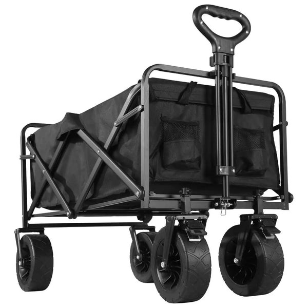 Heavy-Duty Collapsible Folding Utility Wagon for Beach & Camping