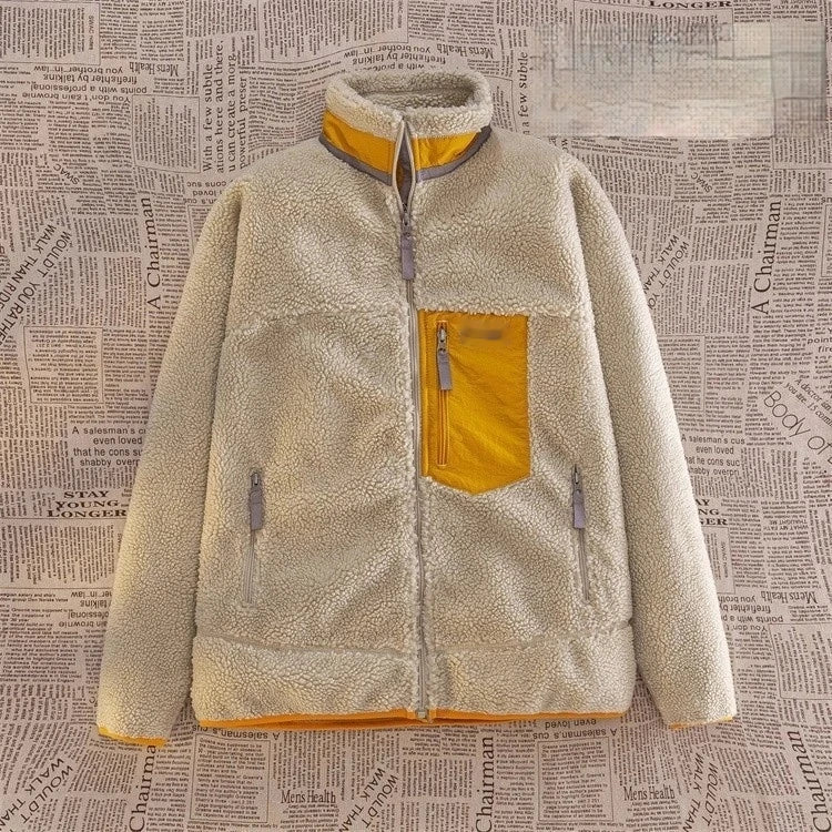 Plush Wool Riding Coat with Lamb Fleece
