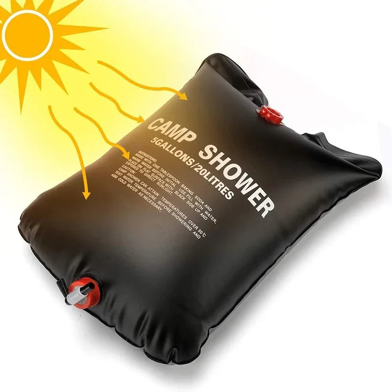 Foldable Solar Shower Bag for Camping (20/40L)