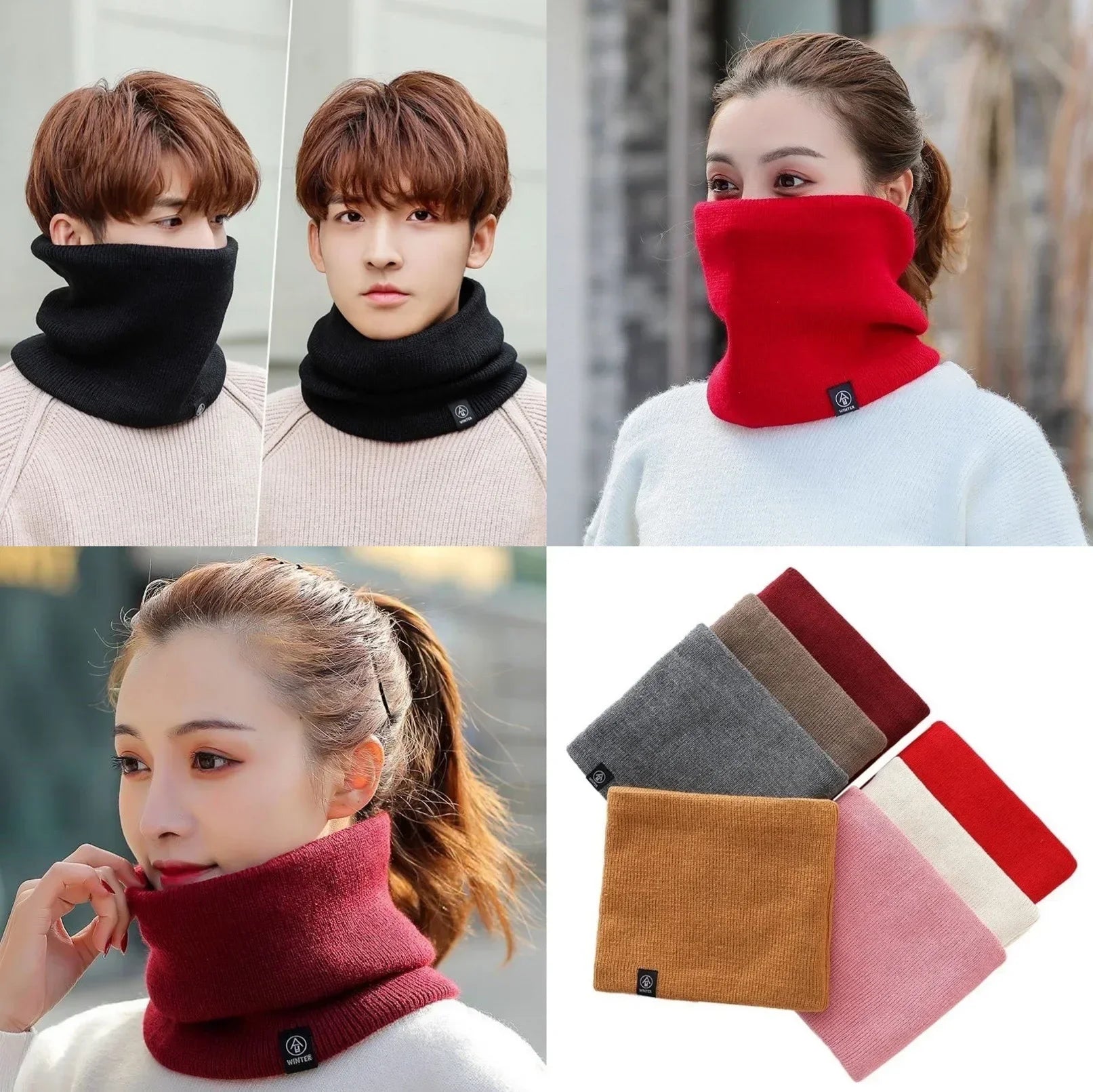 Knitted Neck Warmer for Winter Sports