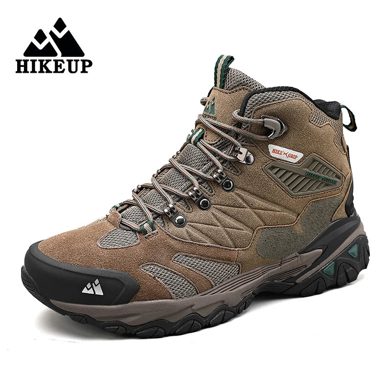 HIKEUP Men’s Winter Hiking Boots – Suede High-Top Tactical Outdoor Footwear