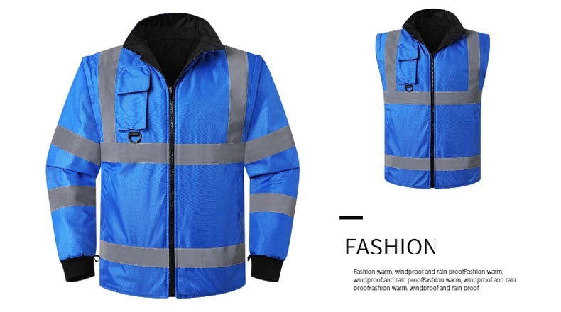 7-in-1 Waterproof Winter Workwear Parka Jacket – Ultimate Warmth & Versatility