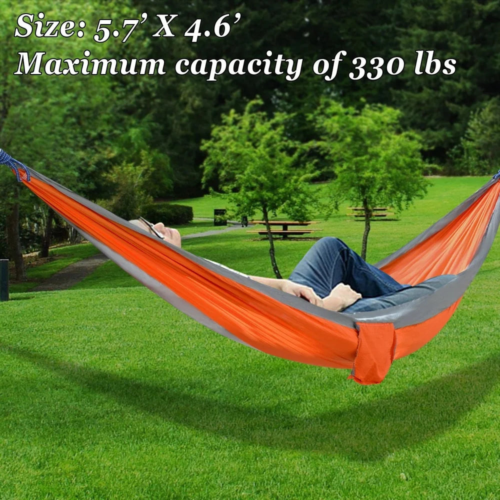 Ultra Light Nylon Parachute Hammock – Portable Camping & Travel Bed with Straps