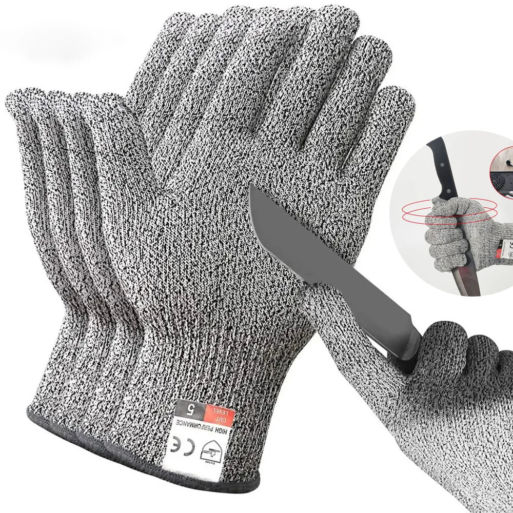 Anti-Cut Fishing Gloves with Cut-Resistant Steel Wire Mesh