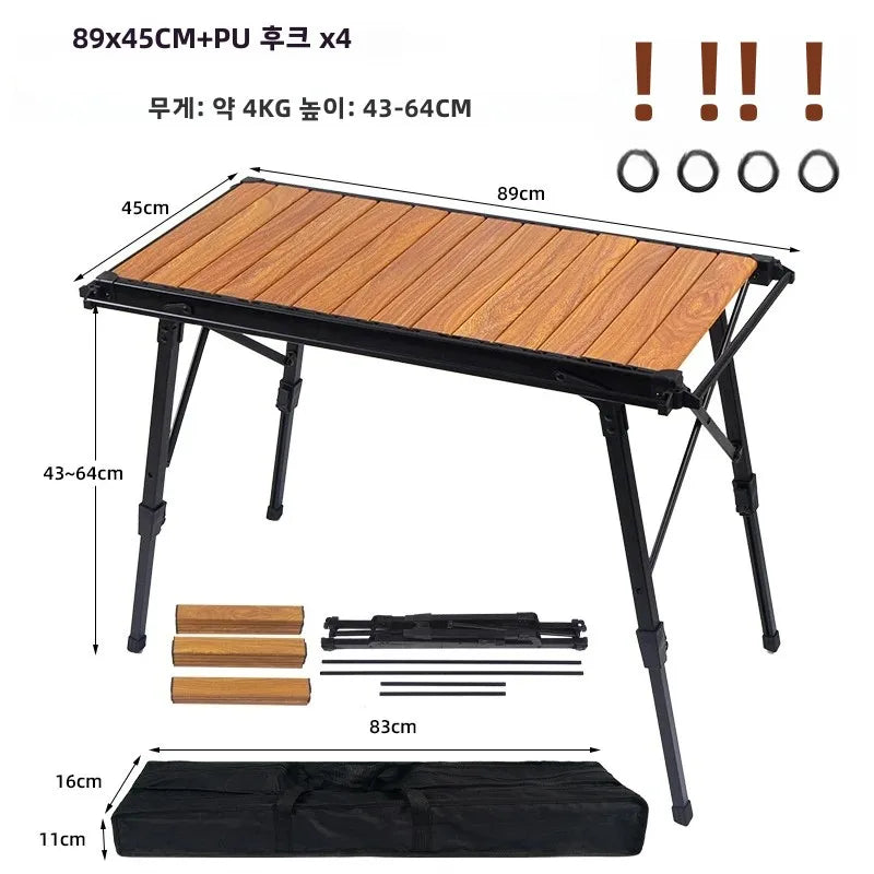 MOUNTAINHIKER Folding Wood Camping Table