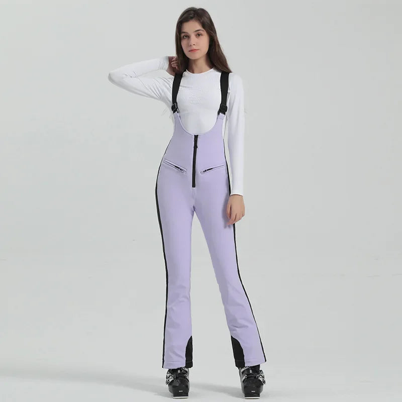 Insulated Waterproof Ski & Snowboard Overalls with Suspenders for Winter