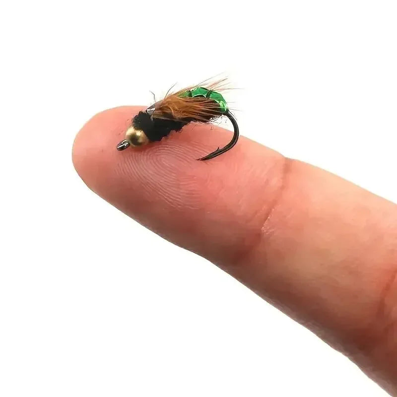 Artificial Insect Fly Fishing Bait with Brass Bead (5/10pcs)
