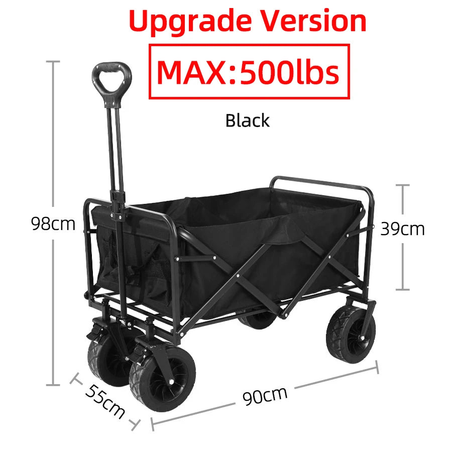 Heavy-Duty Folding Utility Wagon for Beach & Camping