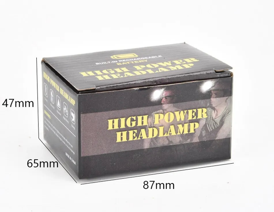 Rechargeable COB LED Headlamp with Magnetic Head Torch