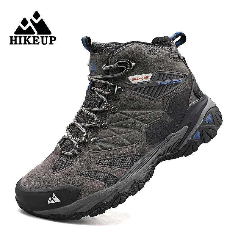 HIKEUP Men’s Winter Hiking Boots – Suede High-Top Tactical Outdoor Footwear