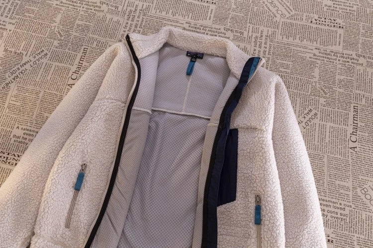 Plush Wool Riding Coat with Lamb Fleece