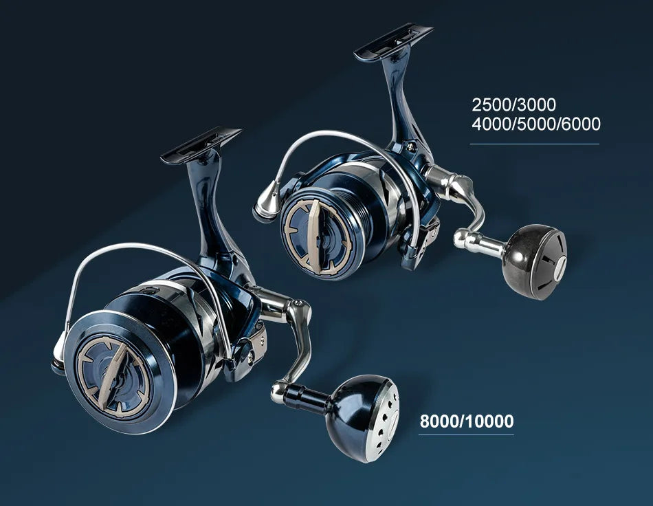 Noeby Spinning Fishing Reel 2500 3000 4000 5000 6000 8000 10000 Max Drag 25kg Aluminum Saltwater Spinning Fishing Reels