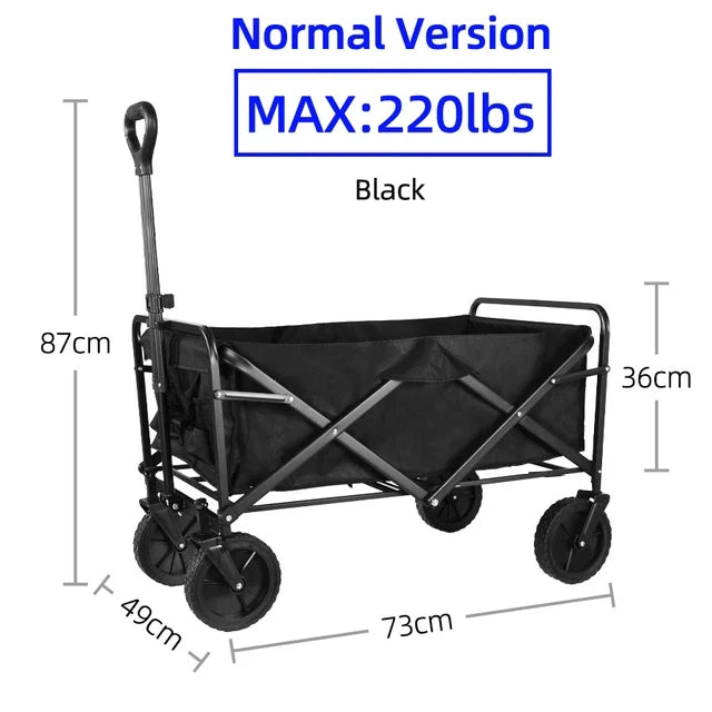 Heavy-Duty Folding Utility Wagon for Beach & Camping