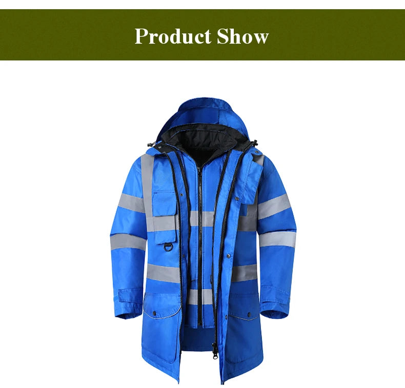 7-in-1 Waterproof Winter Workwear Parka Jacket – Ultimate Warmth & Versatility