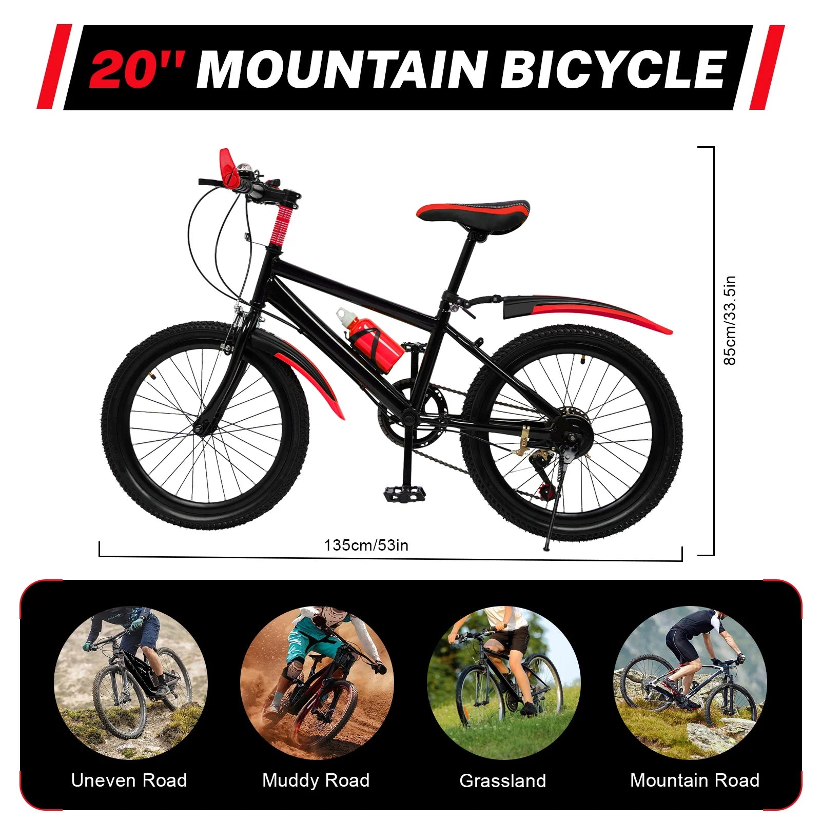20-Inch Kids’ Mountain Bike – Durable, Adjustable & Built for Adventure