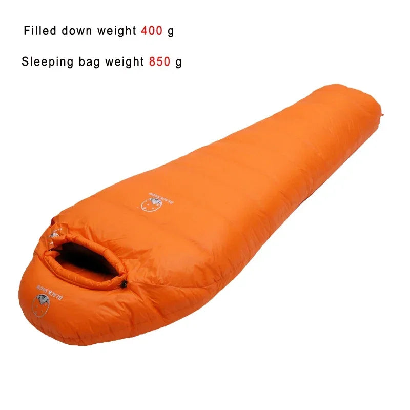 BLACKSNOW Very Warm White Goose Down Mummy Sleeping Bag – Winter-Ready Thermal Comfort