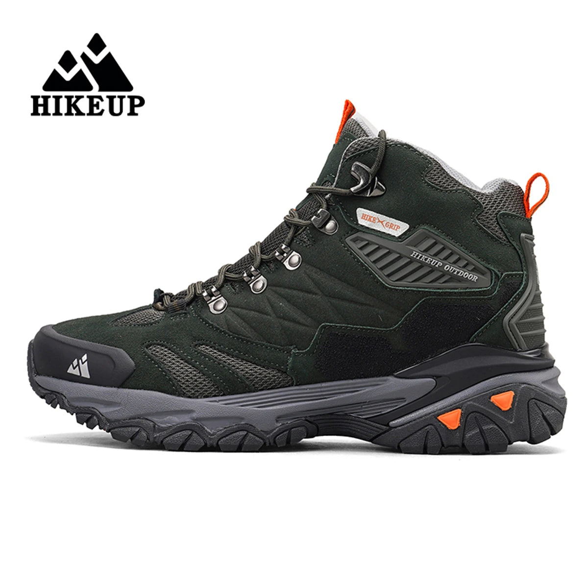 HIKEUP Men’s Winter Hiking Boots – Suede High-Top Tactical Outdoor Footwear