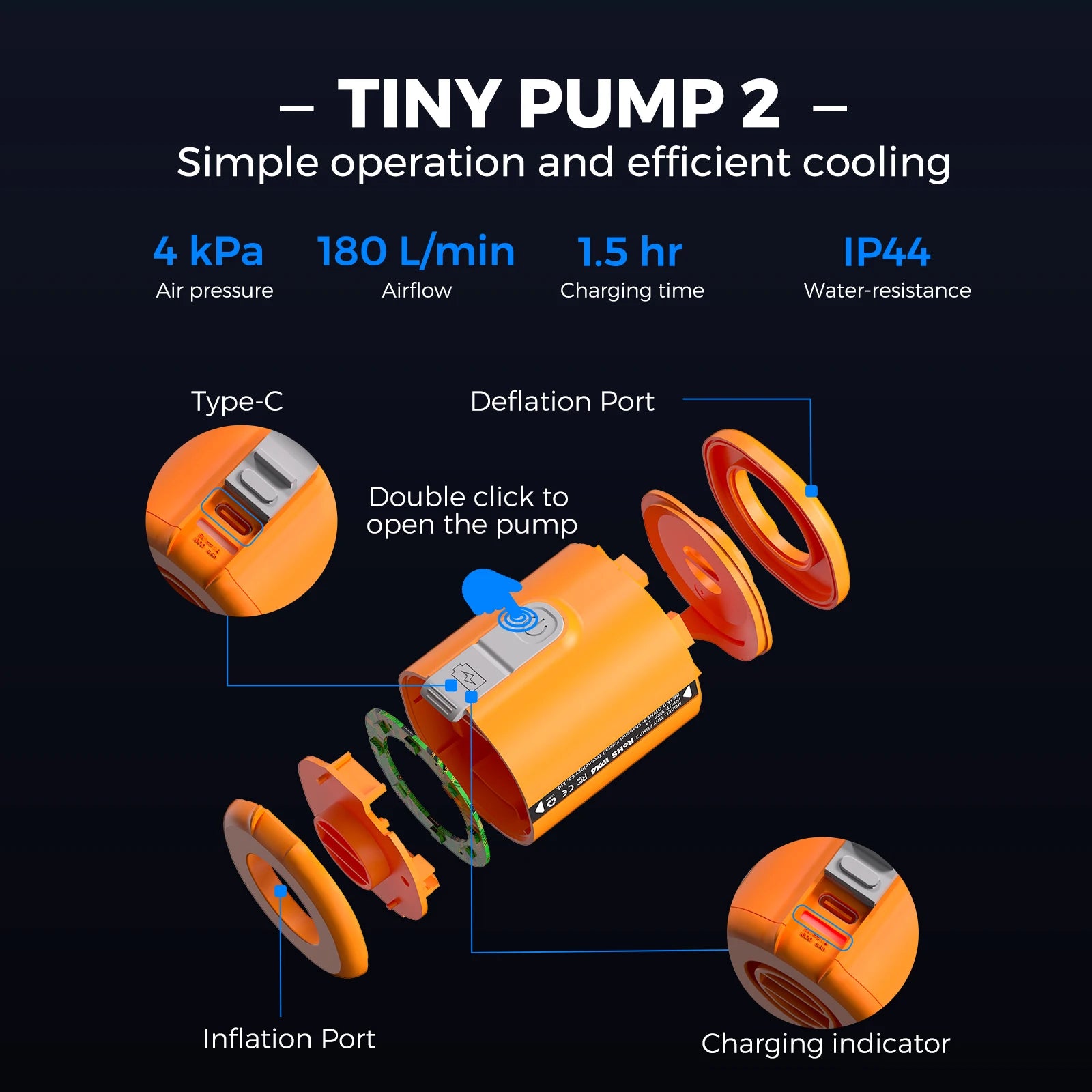 FLEXTAIL TINY PUMP 2 / 2X – Ultra-Portable Electric Air Pump